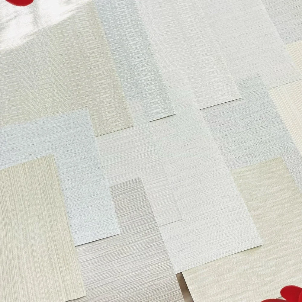 13 Assorted Wallpaper Sample Sheets in Neutral Colors & Similar Textured Pattern